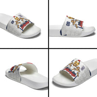 Custom England Football Slide Sandals Three Lions Trophy St George Cross