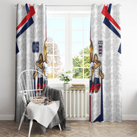 Custom England Football Window Curtain Three Lions Trophy St George Cross