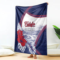 Falefa Samoa Village Blanket Valley Polynesian Tribal Hibiscus Floral