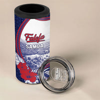 Personalised Falefa Samoa Village 4 in 1 Can Cooler Tumbler Valley Polynesian Tribal Hibiscus Floral