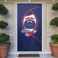 Personalised Falefa Samoa Village Door Cover Valley Polynesian Tribal Hibiscus Floral