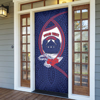 Personalised Falefa Samoa Village Door Cover Valley Polynesian Tribal Hibiscus Floral