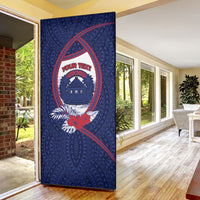 Personalised Falefa Samoa Village Door Cover Valley Polynesian Tribal Hibiscus Floral