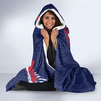 Falefa Samoa Village Hooded Blanket Valley Polynesian Tribal Hibiscus Floral