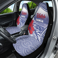 Vaitele Samoa Village Car Seat Cover Falefa Valley Polynesian Tribal Hibiscus Floral