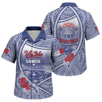 Personalised Vaitele Samoa Village Family Matching Long Sleeve Bodycon Dress and Hawaiian Shirt Falefa Valley Polynesian Tribal Hibiscus Floral