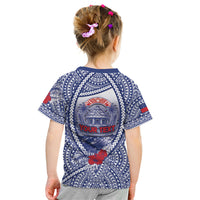 Personalised Vaitele Samoa Village Kid T Shirt Falefa Valley Polynesian Tribal Hibiscus Floral