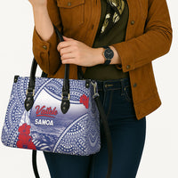 Vaitele Samoa Village Leather Bag Falefa Valley Polynesian Tribal Hibiscus Floral