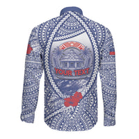 Personalised Vaitele Samoa Village Long Sleeve Button Shirt Falefa Valley Polynesian Tribal Hibiscus Floral