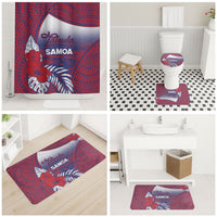 Faleula Samoa Village Bathroom Set Falefa Valley Polynesian Tribal Hibiscus Floral