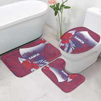 Faleula Samoa Village Bathroom Set Falefa Valley Polynesian Tribal Hibiscus Floral