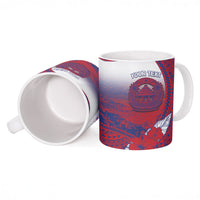 Personalised Faleula Samoa Village Ceramic Mug Falefa Valley Polynesian Tribal Hibiscus Floral