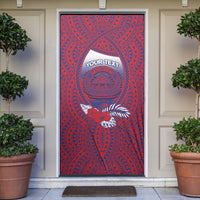 Personalised Faleula Samoa Village Door Cover Falefa Valley Polynesian Tribal Hibiscus Floral