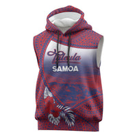 Personalised Faleula Samoa Village Sleeveless Hoodie Falefa Valley Polynesian Tribal Hibiscus Floral