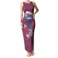 Personalised Faleula Samoa Village Tank Maxi Dress Falefa Valley Polynesian Tribal Hibiscus Floral