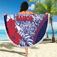 Vailele Samoa Village Beach Blanket Map Polynesian Tribal Hibiscus Floral