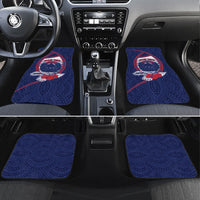 Personalised Vailele Samoa Village Car Mats Map Polynesian Tribal Hibiscus Floral
