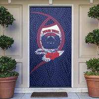 Personalised Vailele Samoa Village Door Cover Map Polynesian Tribal Hibiscus Floral