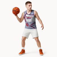Personalised Salelologa Samoa Village Basketball Jersey Polynesian Tribal Church Landmark Hibiscus Floral