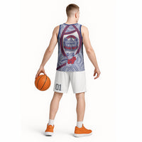 Personalised Salelologa Samoa Village Basketball Jersey Polynesian Tribal Church Landmark Hibiscus Floral