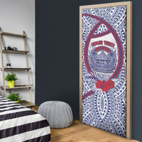 Personalised Salelologa Samoa Village Door Cover Polynesian Tribal Church Landmark Hibiscus Floral