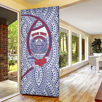 Personalised Salelologa Samoa Village Door Cover Polynesian Tribal Church Landmark Hibiscus Floral