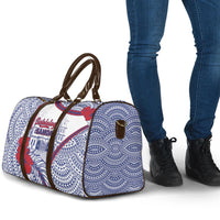 Salelologa Samoa Village Travel Bag Polynesian Tribal Church Landmark Hibiscus Floral