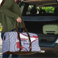 Salelologa Samoa Village Travel Bag Polynesian Tribal Church Landmark Hibiscus Floral