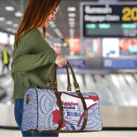 Salelologa Samoa Village Travel Bag Polynesian Tribal Church Landmark Hibiscus Floral