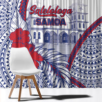 Salelologa Samoa Village Window Curtain Polynesian Tribal Church Landmark Hibiscus Floral