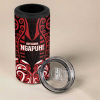 Custom Aotearoa Ngapuhi 4 in 1 Can Cooler Tumbler Maori Pattern New Zealand - Polynesian Pride