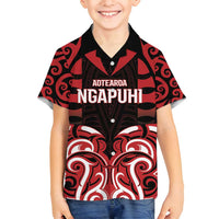 Custom Aotearoa Ngapuhi Family Matching Puletasi and Hawaiian Shirt Maori Pattern New Zealand - Polynesian Pride