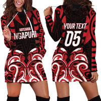Custom Aotearoa Ngapuhi Hoodie Dress Maori Pattern New Zealand - Polynesian Pride