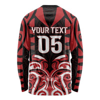 Custom Aotearoa Ngapuhi Long Sleeve Shirt Maori Pattern New Zealand - Polynesian Pride