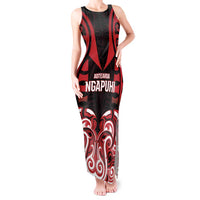 Custom Aotearoa Ngapuhi Tank Maxi Dress Maori Pattern New Zealand - Polynesian Pride