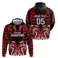 Custom Aotearoa Ngapuhi Zip Hoodie Maori Pattern New Zealand - Polynesian Pride