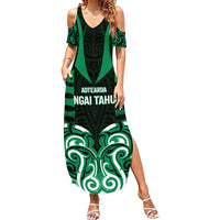 Custom Aotearoa Ngai Tahu Summer Maxi Dress Maori Pattern New Zealand - Polynesian Pride