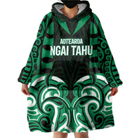 Custom Aotearoa Ngai Tahu Wearable Blanket Hoodie Maori Pattern New Zealand - Polynesian Pride