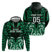 Custom Aotearoa Ngai Tahu Zip Hoodie Maori Pattern New Zealand - Polynesian Pride