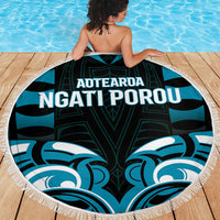Aotearoa Ngati Porou Beach Blanket Maori Pattern New Zealand - Polynesian Pride