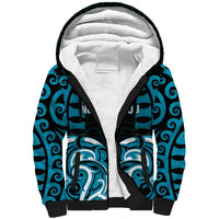 Custom Aotearoa Ngati Porou Sherpa Hoodie Maori Pattern New Zealand - Polynesian Pride