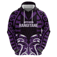 Custom Aotearoa Rangitane Hoodie Maori Pattern New Zealand - Polynesian Pride