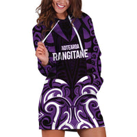Custom Aotearoa Rangitane Hoodie Dress Maori Pattern New Zealand - Polynesian Pride