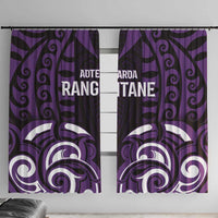 Aotearoa Rangitane Window Curtain Maori Pattern New Zealand - Polynesian Pride