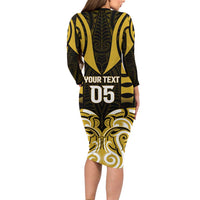 Custom Aotearoa Taranaki Family Matching Long Sleeve Bodycon Dress and Hawaiian Shirt Maori Pattern New Zealand DT05 - Polynesian Pride