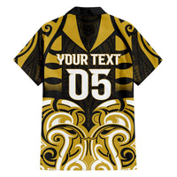 Custom Aotearoa Taranaki Family Matching Off Shoulder Short Dress and Hawaiian Shirt Maori Pattern New Zealand DT05 - Polynesian Pride