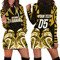 Custom Aotearoa Taranaki Hoodie Dress Maori Pattern New Zealand - Polynesian Pride