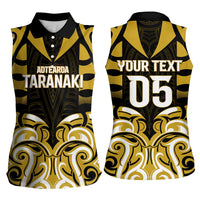 Custom Aotearoa Taranaki Women Sleeveless Polo Shirt Maori Pattern New Zealand - Polynesian Pride