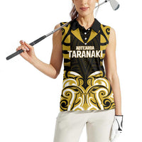 Custom Aotearoa Taranaki Women Sleeveless Polo Shirt Maori Pattern New Zealand - Polynesian Pride