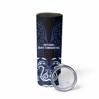 Custom Aotearoa Ngati Tuwharetoa Skinny Tumbler Maori Pattern New Zealand - Polynesian Pride